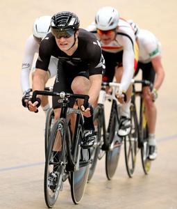 Dylan Kennett in action at the Oceania Track Cycling Championships.